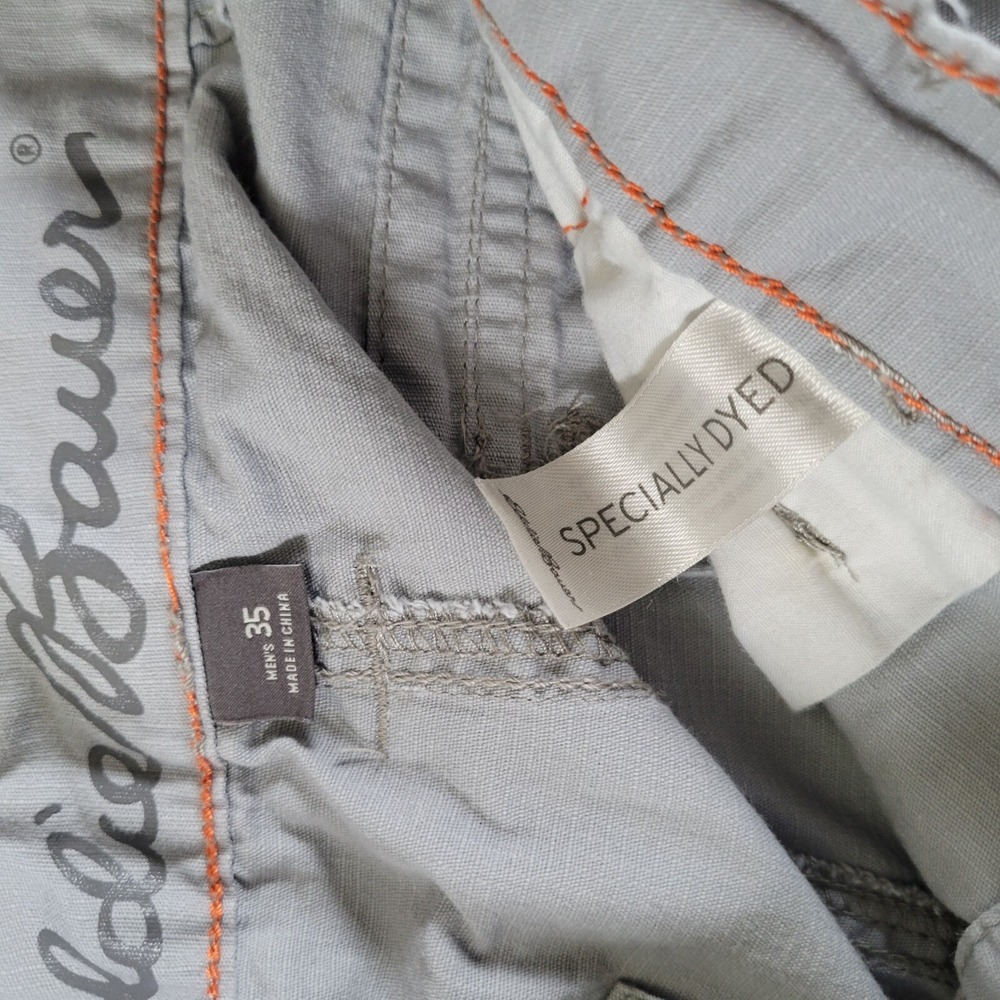 Eddie Bauer Cargo Shorts Mens 35 Rip Stop Specially Dyed Gray Cotton - Picture 4 of 9